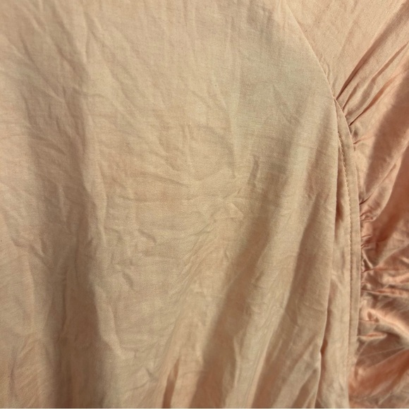 Maria Bouvier x Anthropologie hand dyed organic cotton pink ruched top Small - Picture 10 of 12